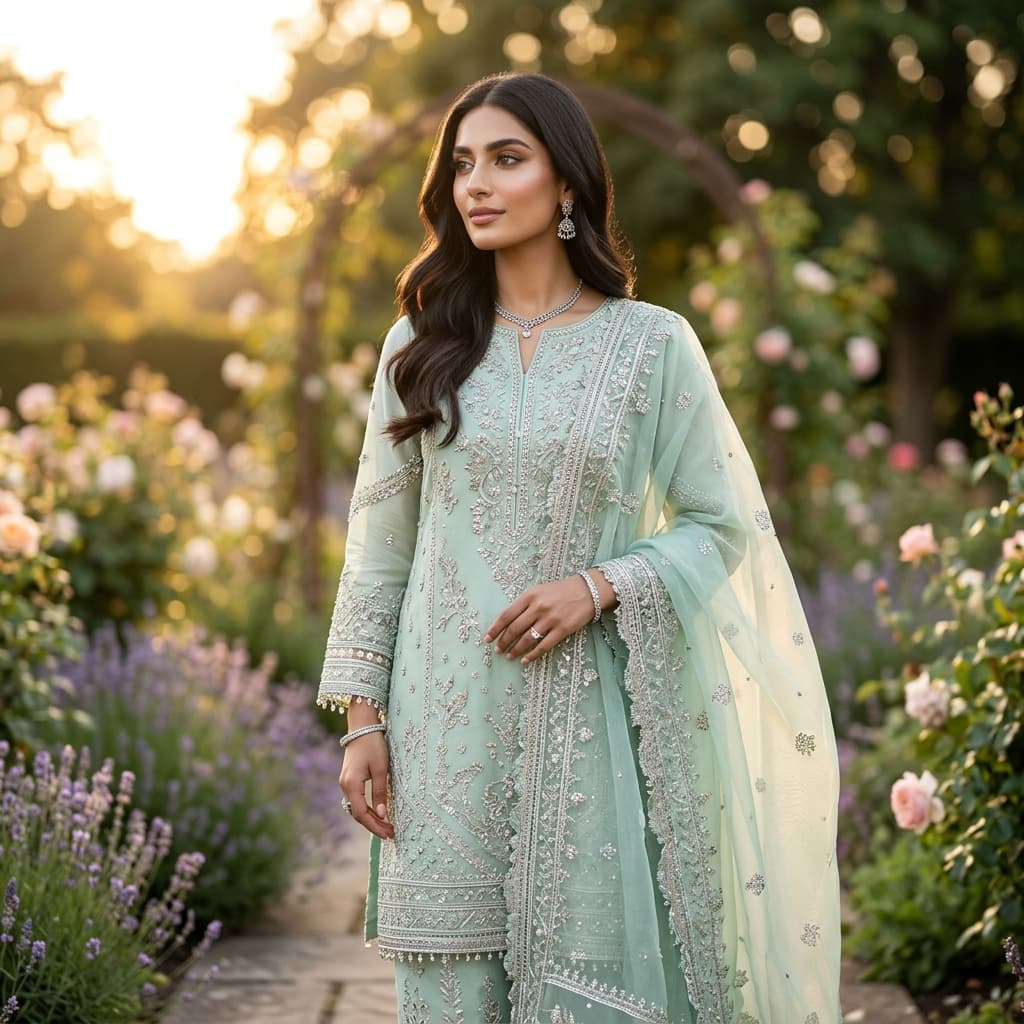 Celeste Royal Black Peshwas