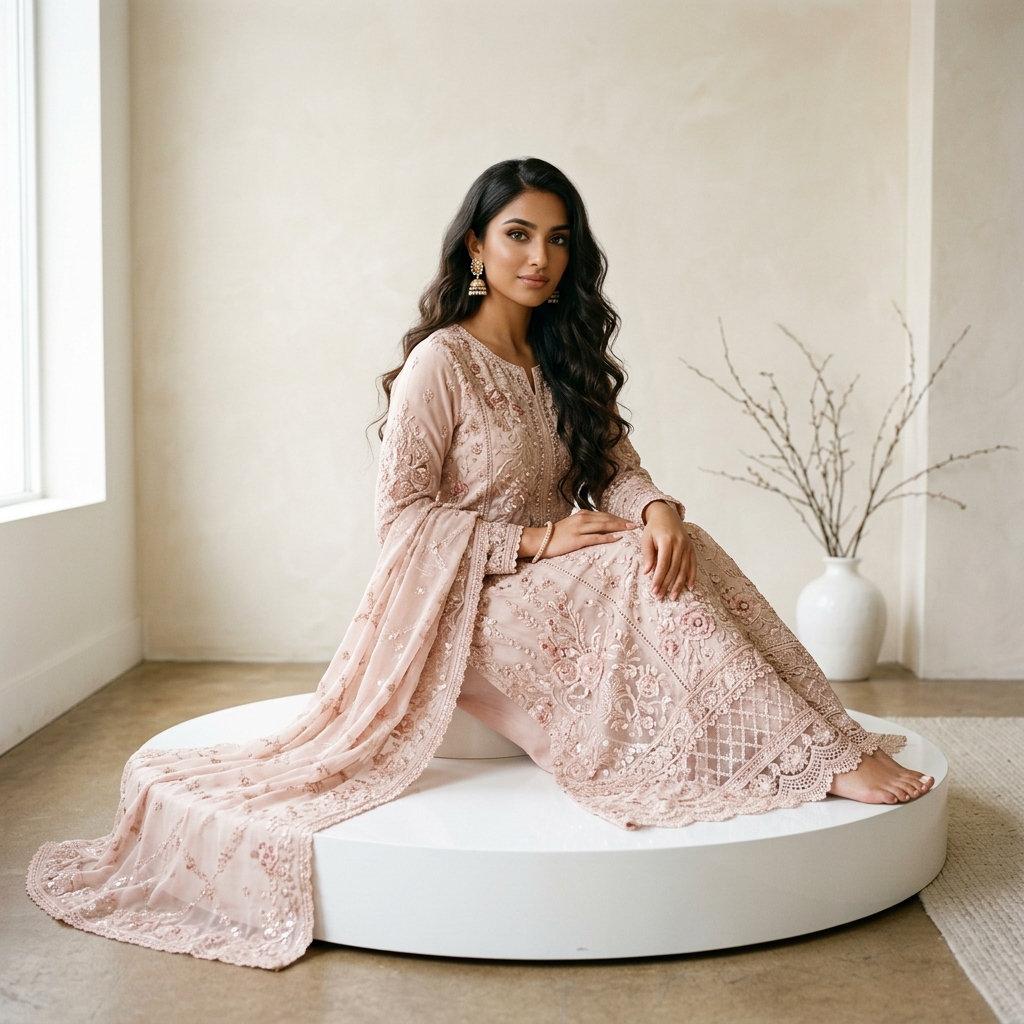 Zoya Blush Floral Lawn